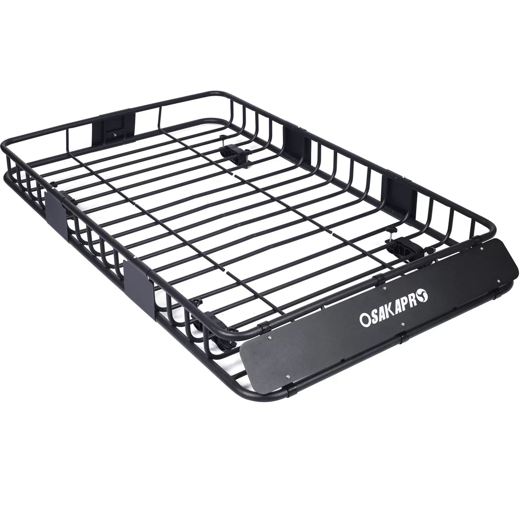 steel Roof Carrier Rack BasketMotoring Mount Roof RackTop Cargo 64black Rooftop