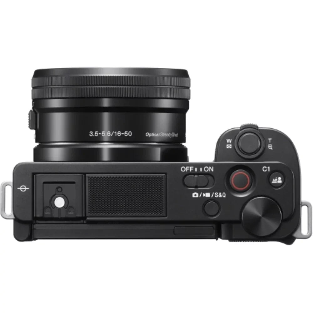 ZV-E10 Memory + (5 with Flexible Bag (Black) |16-50mm Items) Camera Mirrorless Tripod Kit 64GB Lens Card Bundle Transcend + Camera Sony Cleaning +