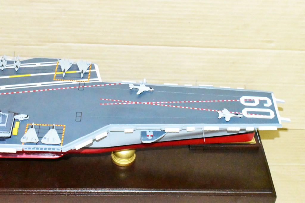 Aircraft CV-60 Model,Navy,Scale Model,Mahogany,Forrestal Class Saratoga USS Carrier