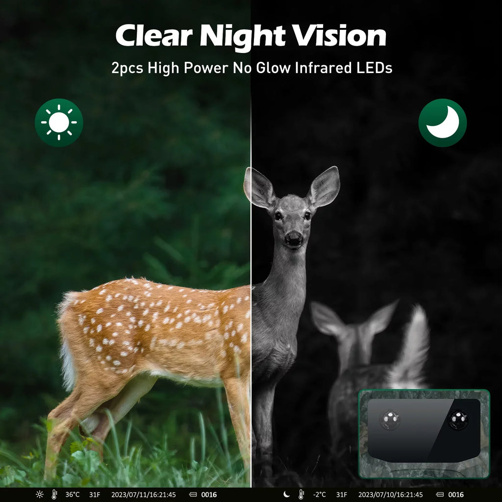 Latest Wide TOGUARD 4K Wildlife 0.1s Camera Deer Sensor Trigger Time with Card Trail for 120° Game Vision Monitor with 40MP Camera, Angel Waterproof Time-Lapse SD Trail Hunting Night IP66 Cam Motion