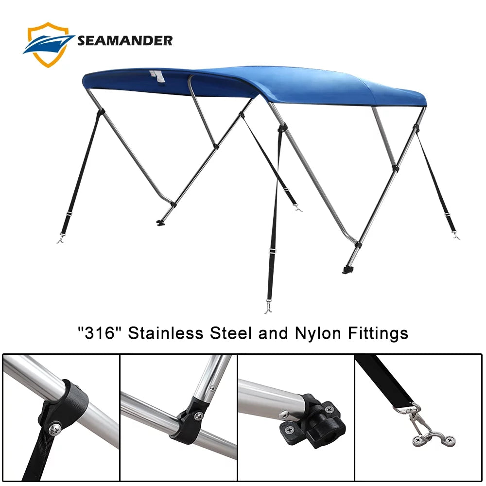 3Bow Blue Seamander Top 6'Lx73-78"W,Pacific Bimini