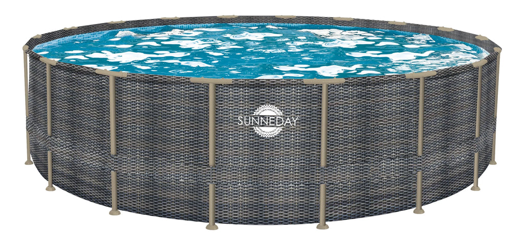 Rattan Sunneday 52 Pool Soft-Sided in. ft. 24 Oasis x Round