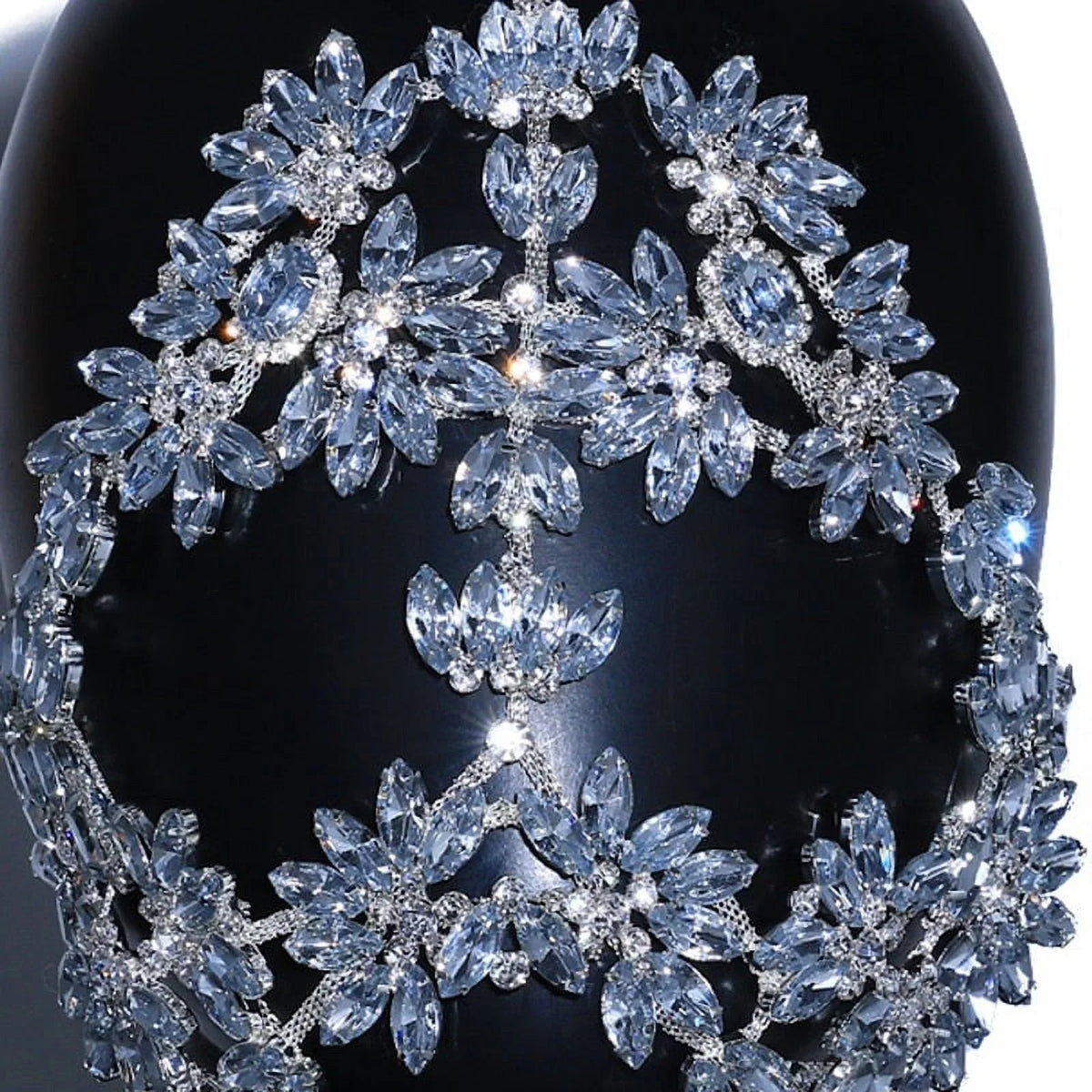 Masks Chain for Mask Women Crystal Halloween Masquerade Mask Face Face Rhinestone