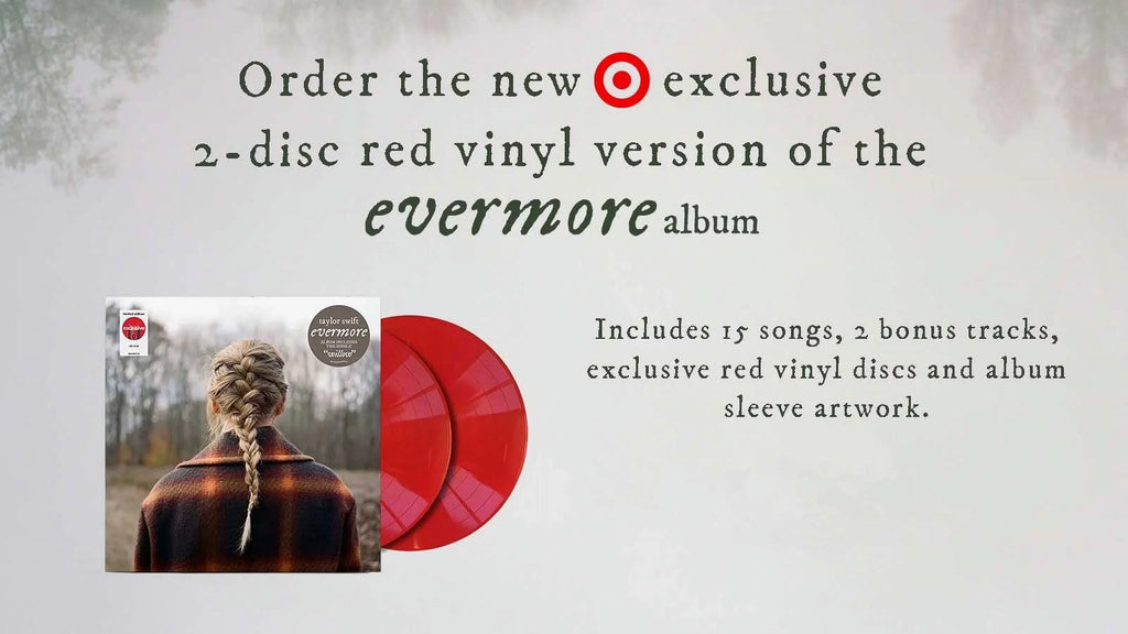 Evermore Edition LP Red Swift - Exclusive Taylor Vinyl Record Limited 2x