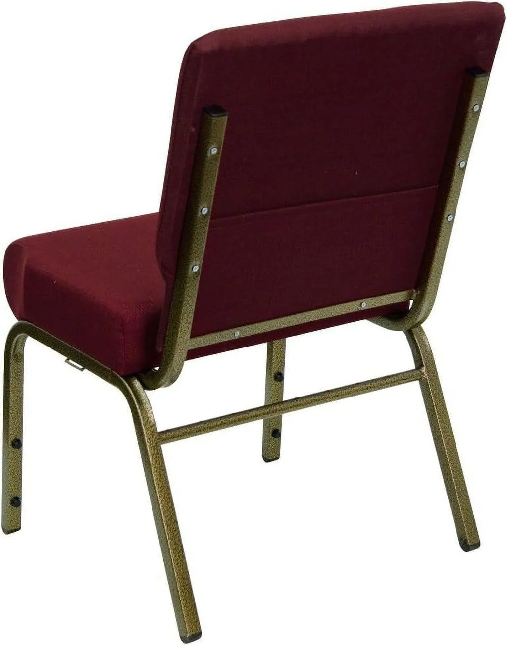 Vein In 21''W Burgundy Fabric - HERCULES Series Church Chair Stacking Frame