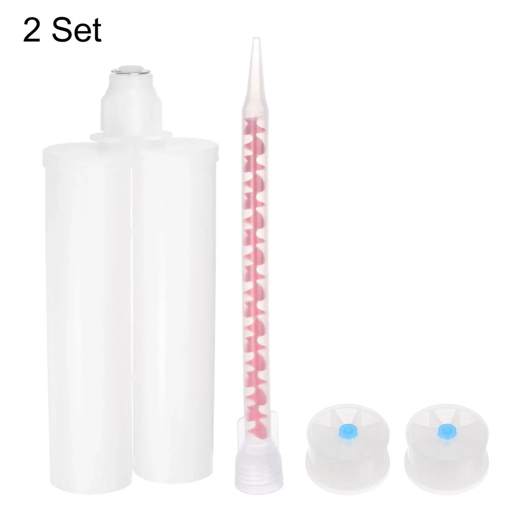 1:1 2Pack Gun with for Plastic Cartridge Uxcell Dual Tube Mixing Epoxy 400ml/13.5oz Adhesive Cartridge, Glue