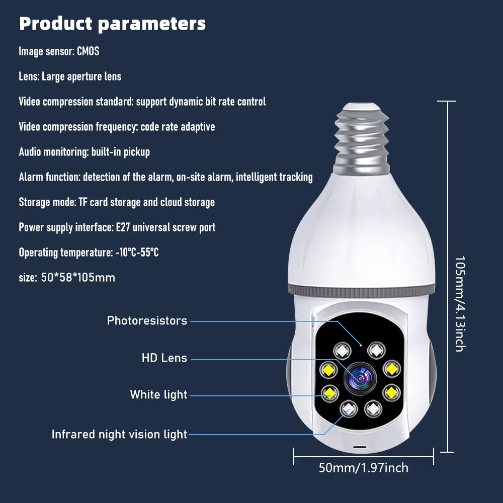 with Home Motion Kepeak Clear Bulb Detection, Camera, Cameras Security Vision WiFi