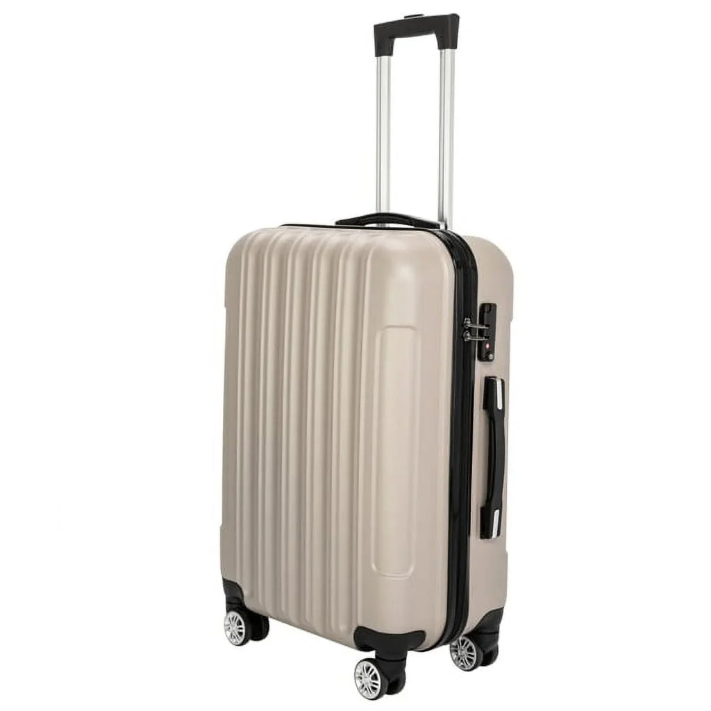 Luggage Wheels(20/24/28), with Piece Capri Champagne Spinner 3 Set