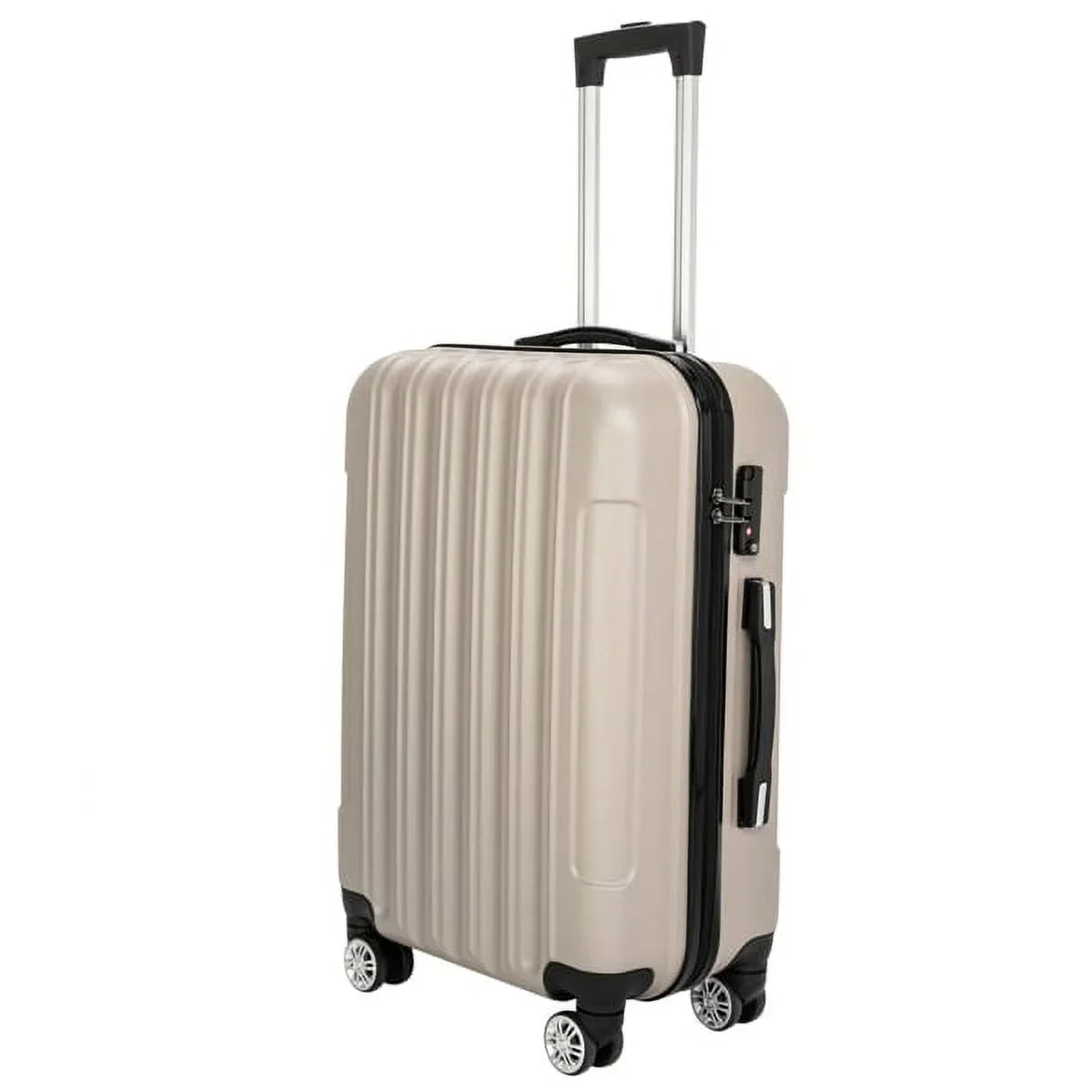 Luggage Wheels(20/24/28), with Piece Capri Champagne Spinner 3 Set