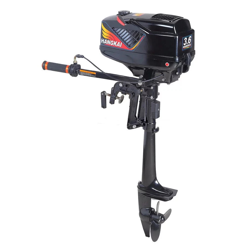 2 Motor, Gasoline 55cc Engine Black Water Fishing Control 3.6 setup Cooling Boat with Stroke Clutch Outboard