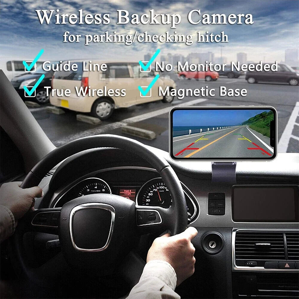 Wireless, Front/Rear High-Capacity Backup View 9600mAh WiFi Camera, Battery Magnetic JahyShow