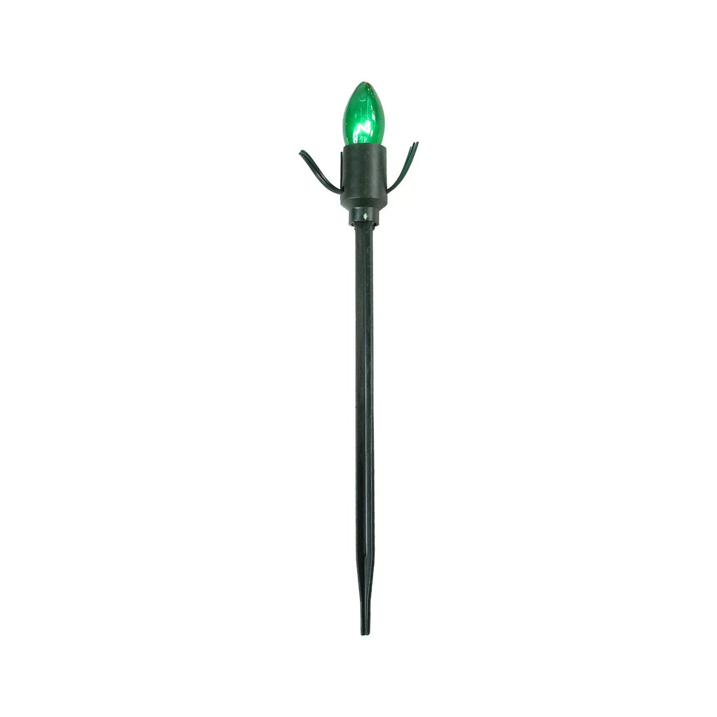 Pathway Decor 15 Green and Lighted Marker Set Red, C9 of Clear Northlight Christmas