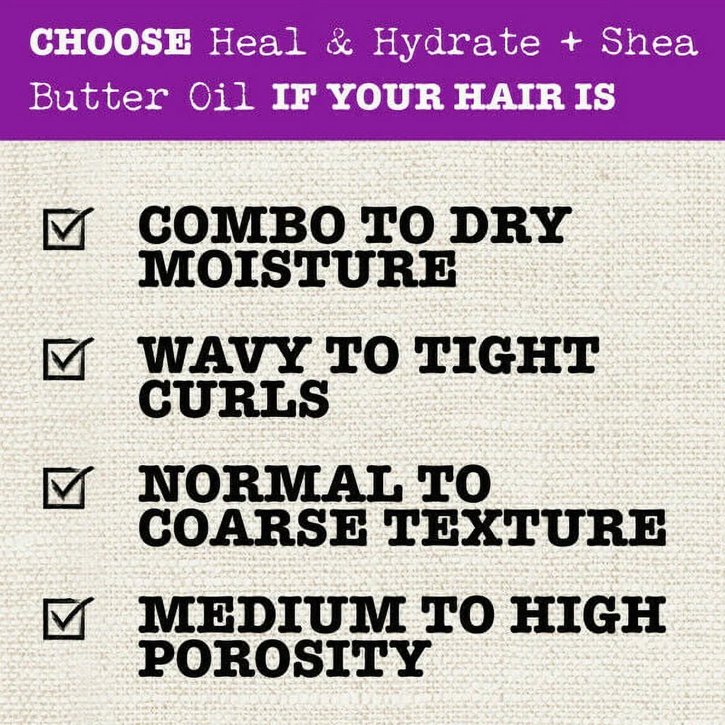 3) Hydrate Heal Shea Moisture & Butter oz (Pack of Maui + Mask Hair 12