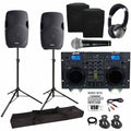 DJ Media Player 15" CD/MP3/USB Woofers Bluetooth CDM-4000BT Package Speaker AS-1500P Gemini & with Active