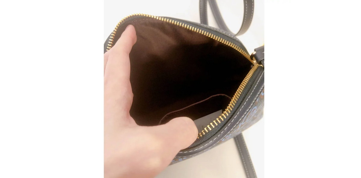 IN Print CF343 Coach Navy Crossbody Monogram Coach Madi With