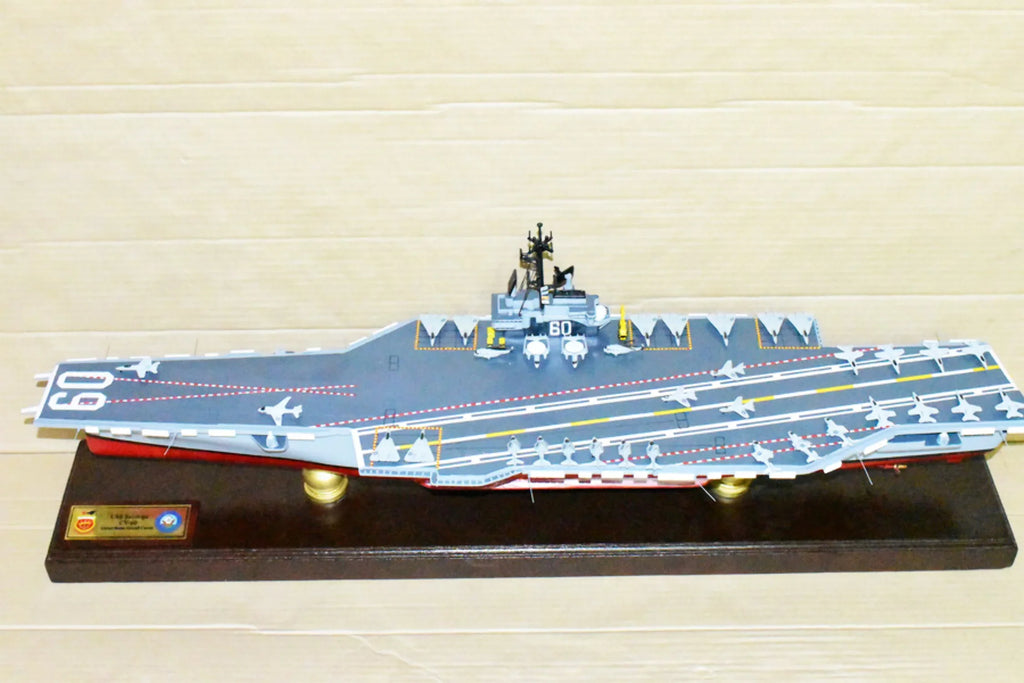 Aircraft CV-60 Model,Navy,Scale Model,Mahogany,Forrestal Class Saratoga USS Carrier