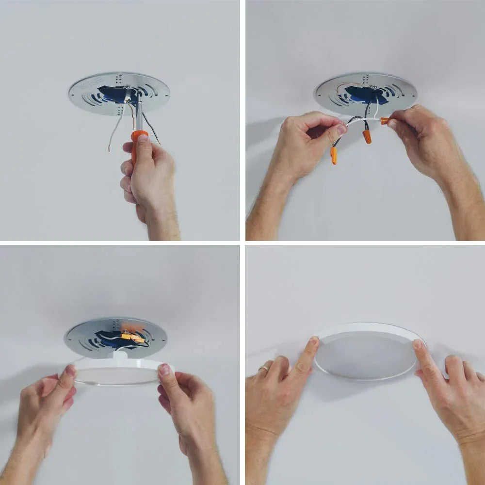 3500K, SMD6R69SWH 600 White HALO 5000K Recessed Lumens Surface Mount 2700K, 4000K, Round 6 CCT Selectable LED Inch Light 3000K,