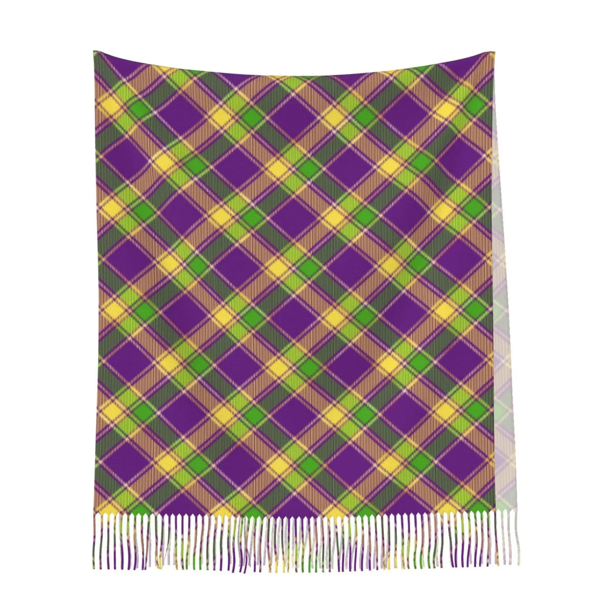 Art Bingfone Plaid Mardi Scarves Scarf Women Gifts- Large Print Gras Cashmere Wrap Soft Elegant Warm Shawl Winter For Feel