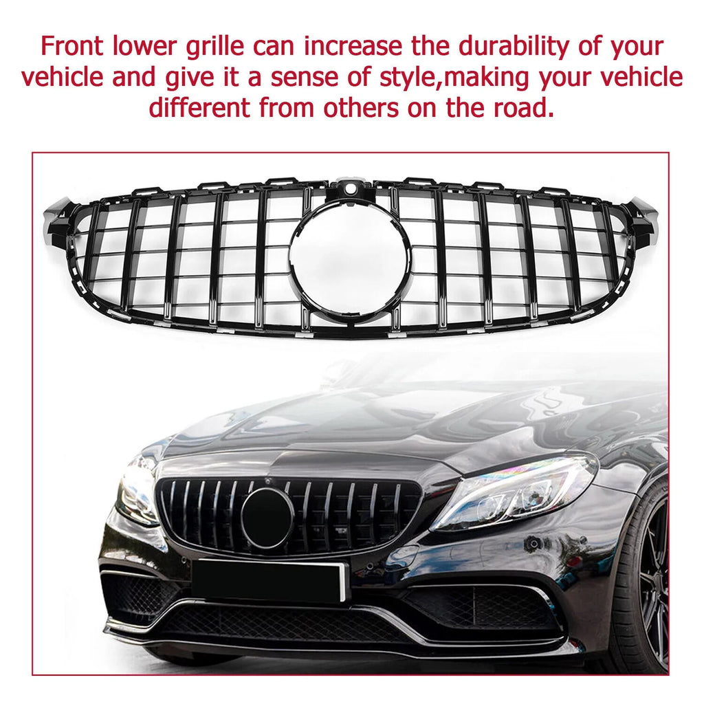 2017 Painted Black Or Camera for C63 Bumper Mercedes Cover Front Both with design W205 2018 2015 without 2016 for AMG Kojem Benz S Grille