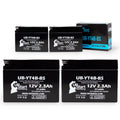 2010 4-Pack for Battery Motorcycle SR400 12V, Replacement 400CC Yamaha 2.3Ah, - Free, UpStart Maintenance Battery Activated, UB-YT4B-BS (FI) Factory