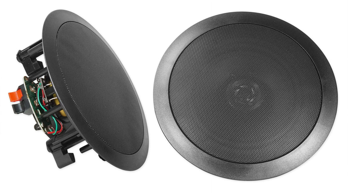 Black Bluetooth Home Receiver+4) Speakers RX55URIBT Theater 6.5" Ceiling