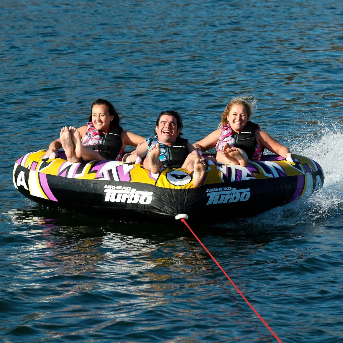Person 81" Turbo Water 3 Tube Inner Airhead Boat 107" Blast air-filled x Towable