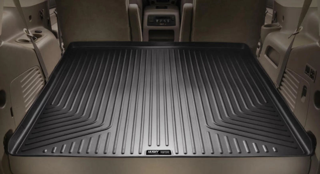 Yukon Cadillac Chevrolet by Husky RealTruck 2021-2023 Seat Escalade Behind 21 Compatible Liner with Weatherbeater Cargo Series Tahoe/GMC with select: 2nd Compatible Black