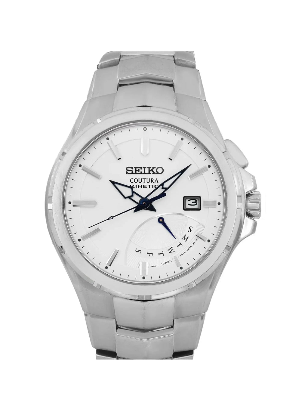 Pre-owned Coutura Watch (Good) 43mm Steel Mens Seiko Day SRN063 Date
