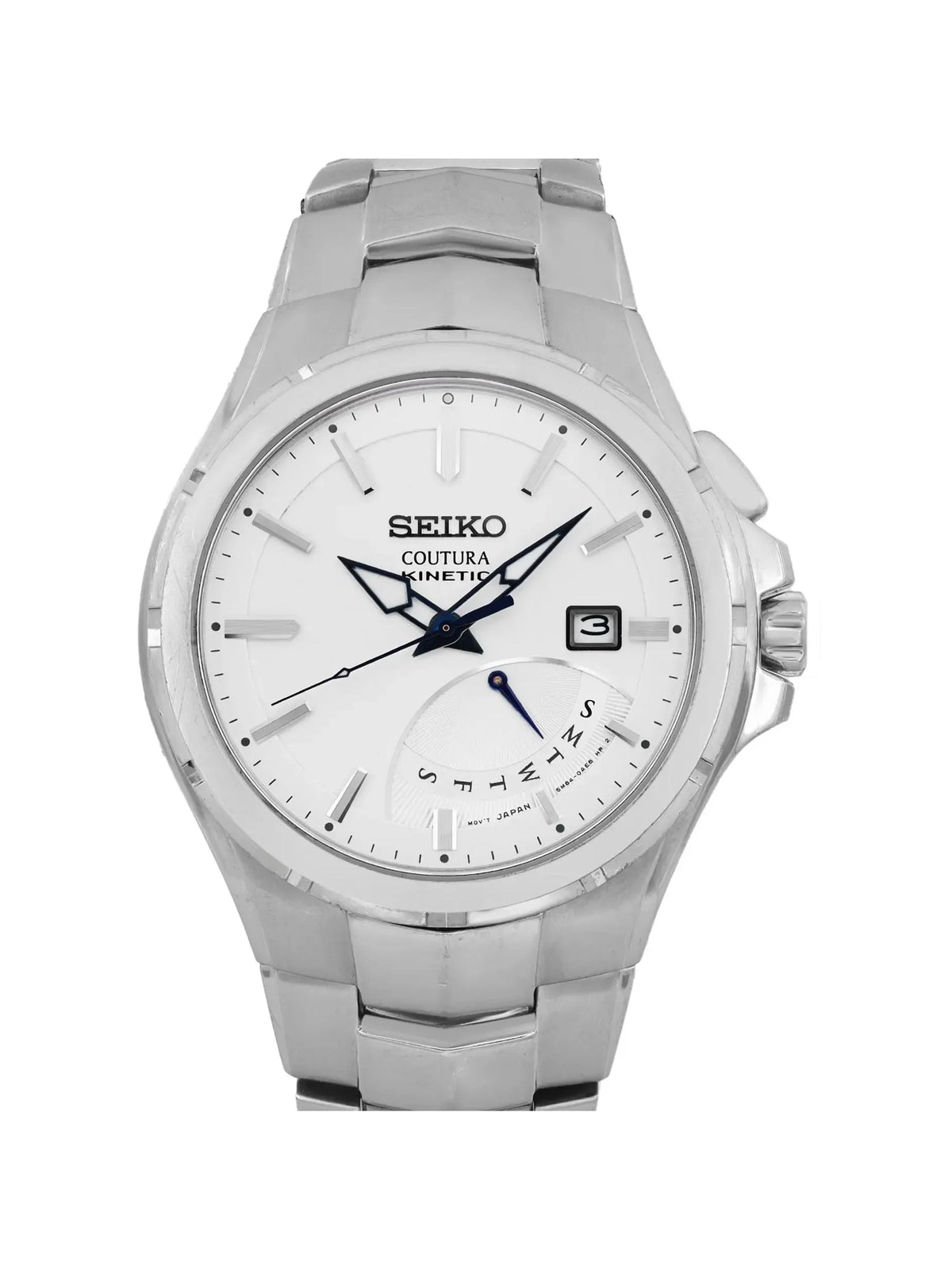 Pre-owned Coutura Watch (Good) 43mm Steel Mens Seiko Day SRN063 Date