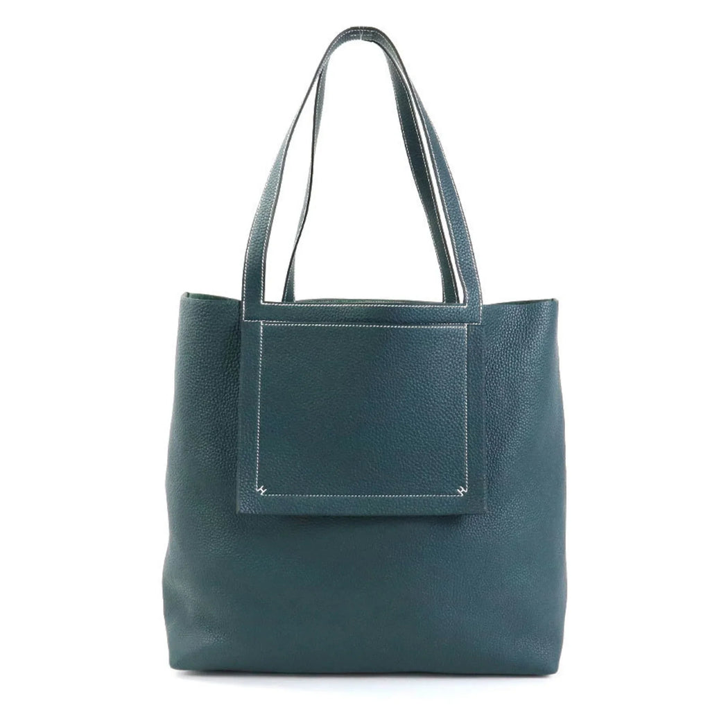 Tote 46 (Good) Cover Cypress Vert Taurillon Clemence Pre-Owned HERMES Serie Shoulder Bag Unisex