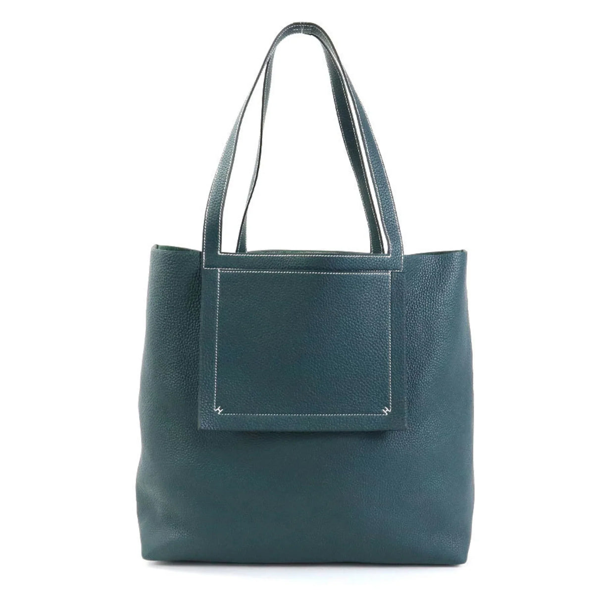 Tote 46 (Good) Cover Cypress Vert Taurillon Clemence Pre-Owned HERMES Serie Shoulder Bag Unisex