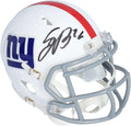 Riddell York Barkley New White Giants Saquon Revolution Certified Authentic Flat - Fanatics Mini Alternate Speed Helmet Autographed
