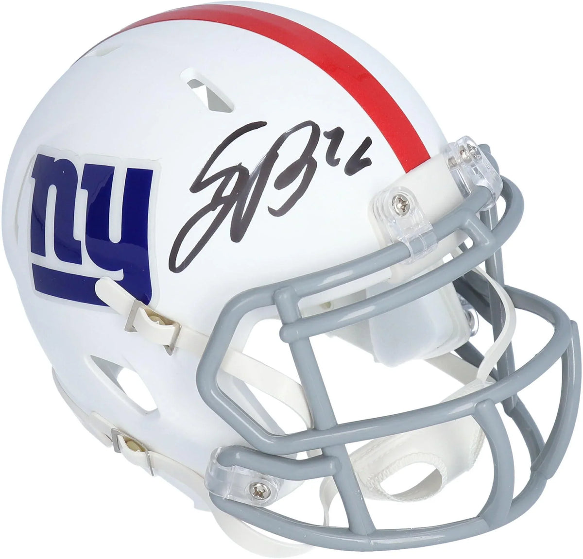 Riddell York Barkley New White Giants Saquon Revolution Certified Authentic Flat - Fanatics Mini Alternate Speed Helmet Autographed