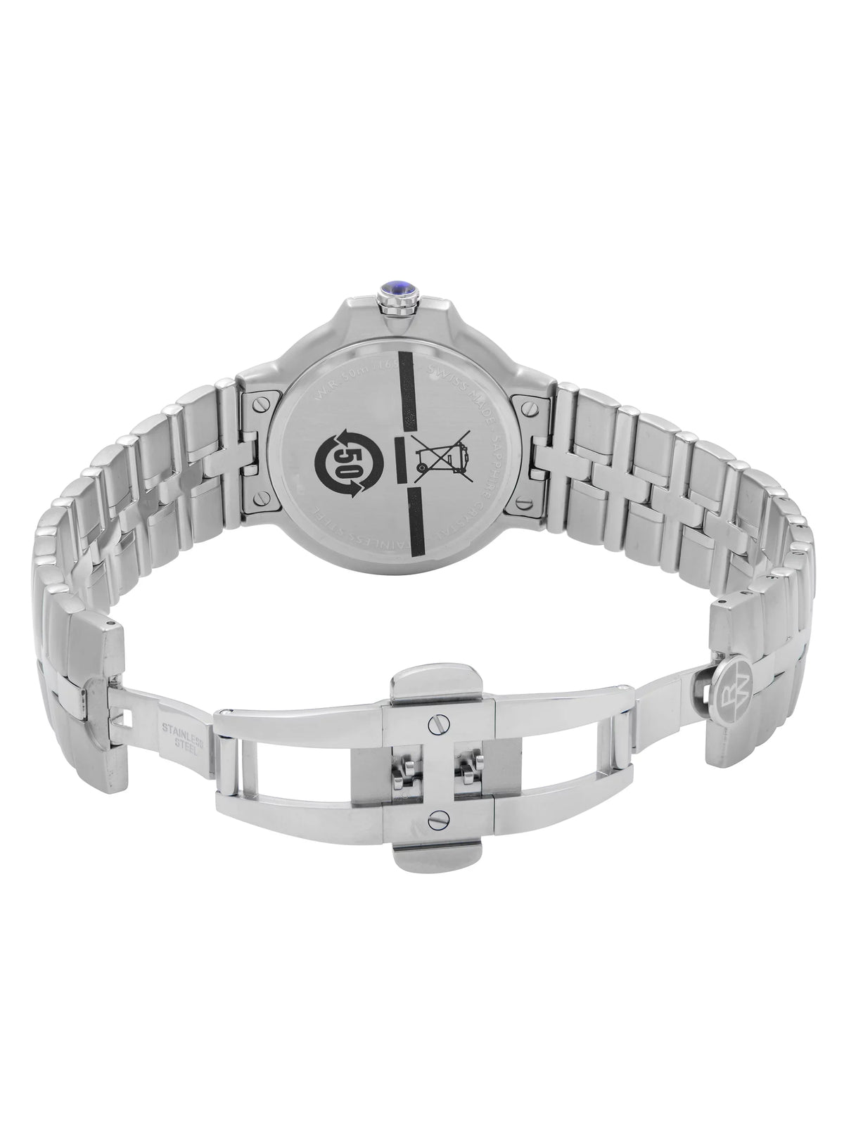 Watch 5580-ST-00208 Raymond Parsifal Quartz Stainless Black Dial Mens Steel Weil
