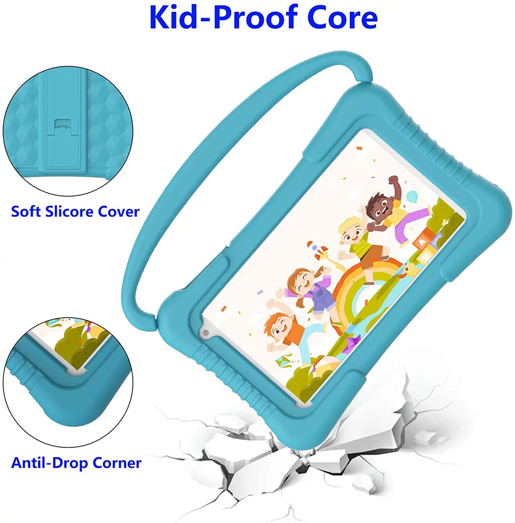 Parental Educational Tablet WiFi Tablet Dual inch Kids 32G 2GB Games with Tablets Toddler Camera Tablet 11 Pre-Installed YouTube Kid-Proof Android Kids RAM Software Kids 7 Control, for Netflix. Kids