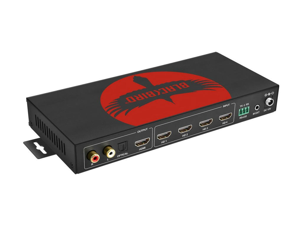4K60 Audio 2.2 - Monoprice Video AV Blackbird 18Gbps Seamless 2.0b, HDCP Professional Switcher Extraction, Installations, for and HDMI 1.x Multiviewer video Pro-Series bandwidth UHD