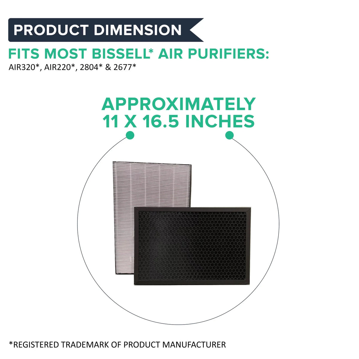 Carbon Think Set & for to PACK Activated Replacement Air HEPA Bissell to 8 Part Crucial Style Filter Fit Filter Compare Air320 Made & 2677, # Purifiers, 2804 2768A &