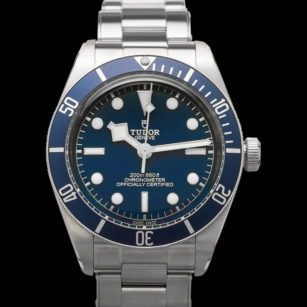 Blue BLACK Steel Stainless 79030B-0001 BAY Automatic Watch Dial Tudor Men's