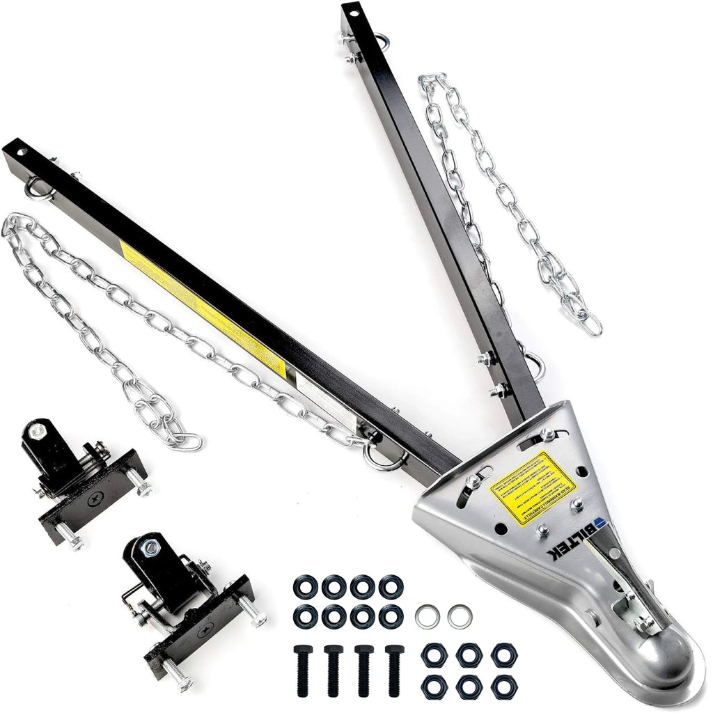 Universal lbs. Trailer Towing Ball with Tow 2x Adjustable Chains 2" Hitch, Capacity 5000 for Bar Safety Biltek