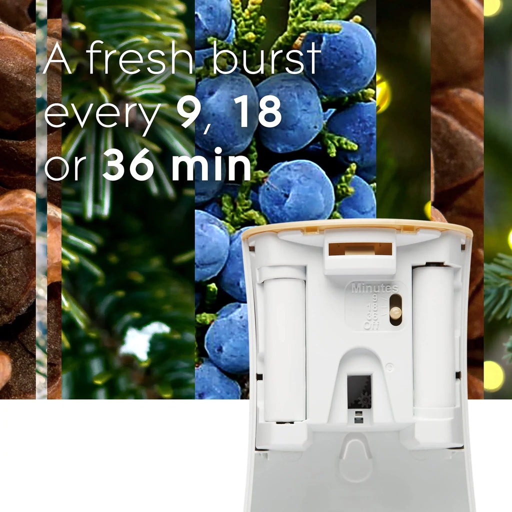 and Oz, for Air Freshener Home Spray Glade 3 Pine Wonderland, Count Automatic Refill, 6.2 Bathroom,