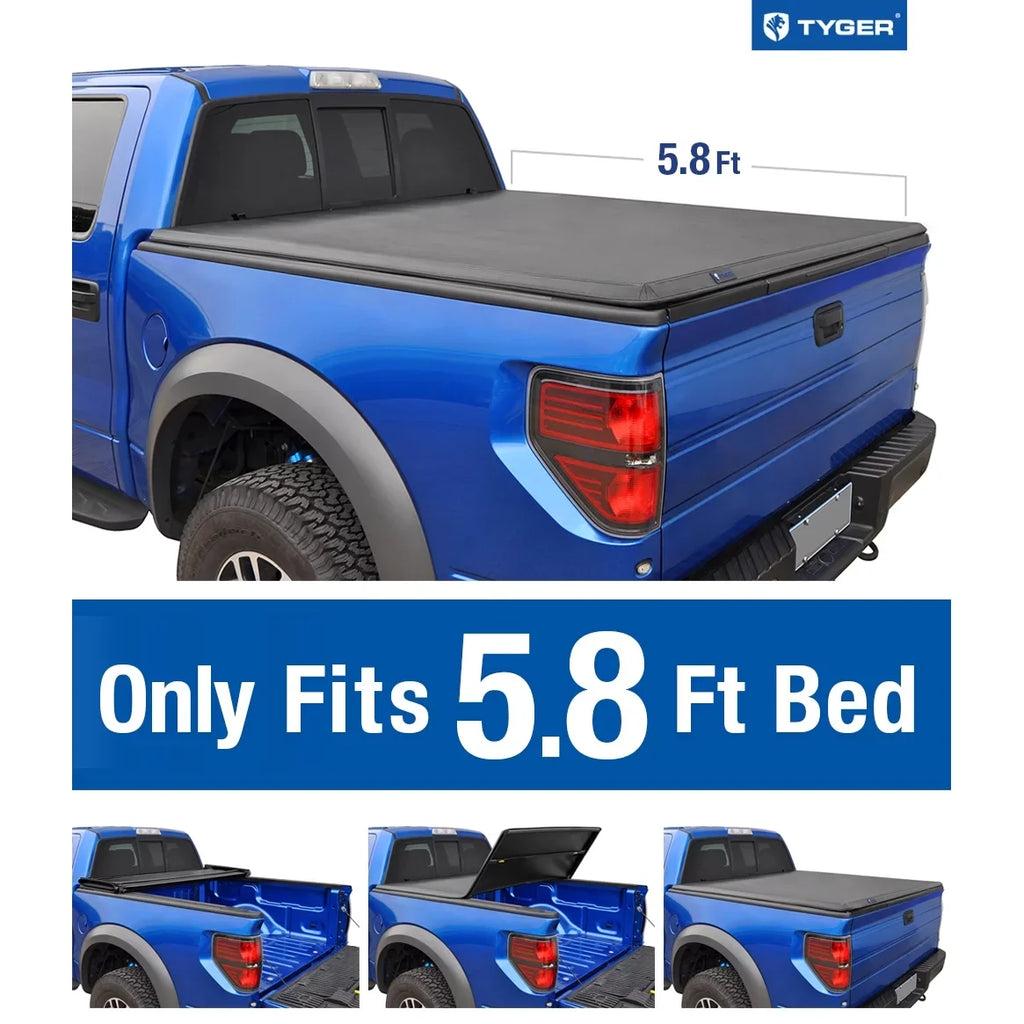 Stepside) 5.8 Pickup Cargo Dodge 2009-2016 2015 2010 (69.6 (NOT Tonneau inch) 2011 Truck Tri-Fold For Ram feet TG-BC3D1015 Cover Bed 2014 2012 Tonno Fits TYGER 2013 1500 Cover Trifold