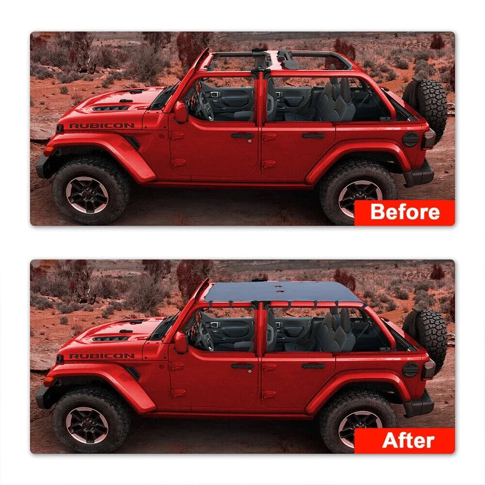 Superior JK 07-18 Wrangler Effortless Durable Top Protection Leather Sunshade JKU Jeep for Sun Installation, Protection - JLLOM