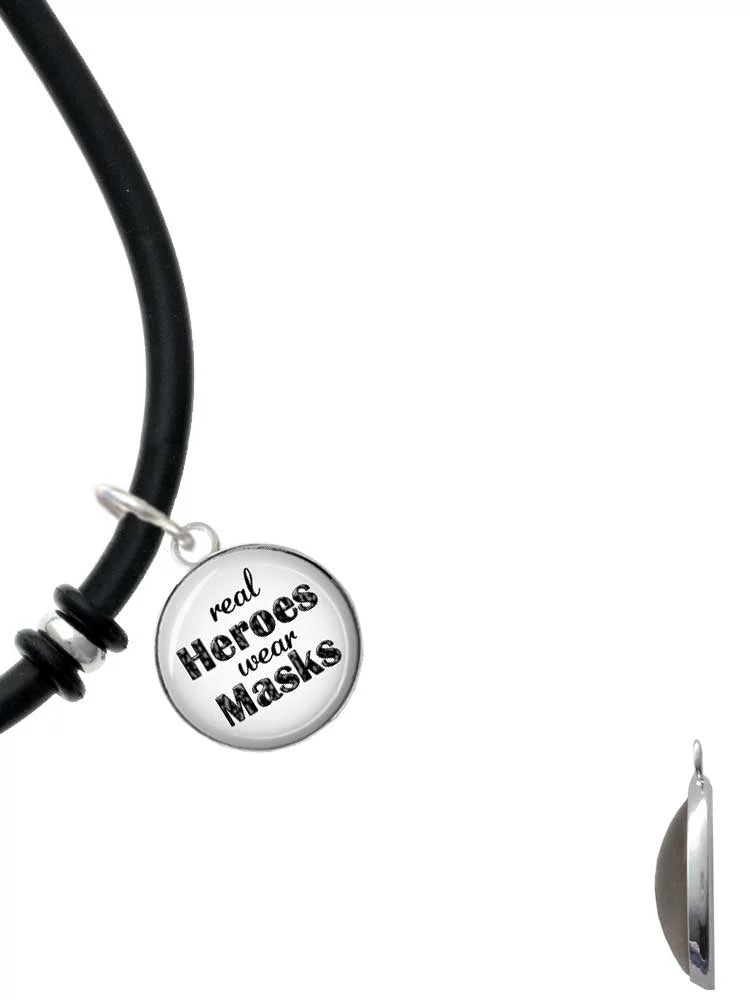 Charm Enamel Wear Heroes Real Delight Jewelry Silvertone Firefighter Masks Red Bracelet Helmet Rubber Black Dome