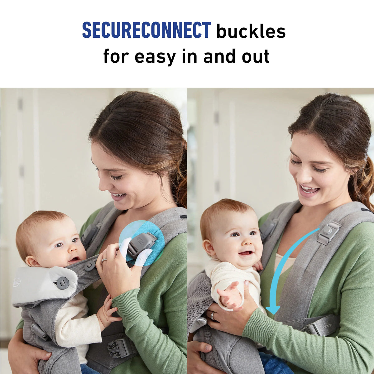 Cradle Baby Mineral 4-in-1 Gray Graco Carrier, Me