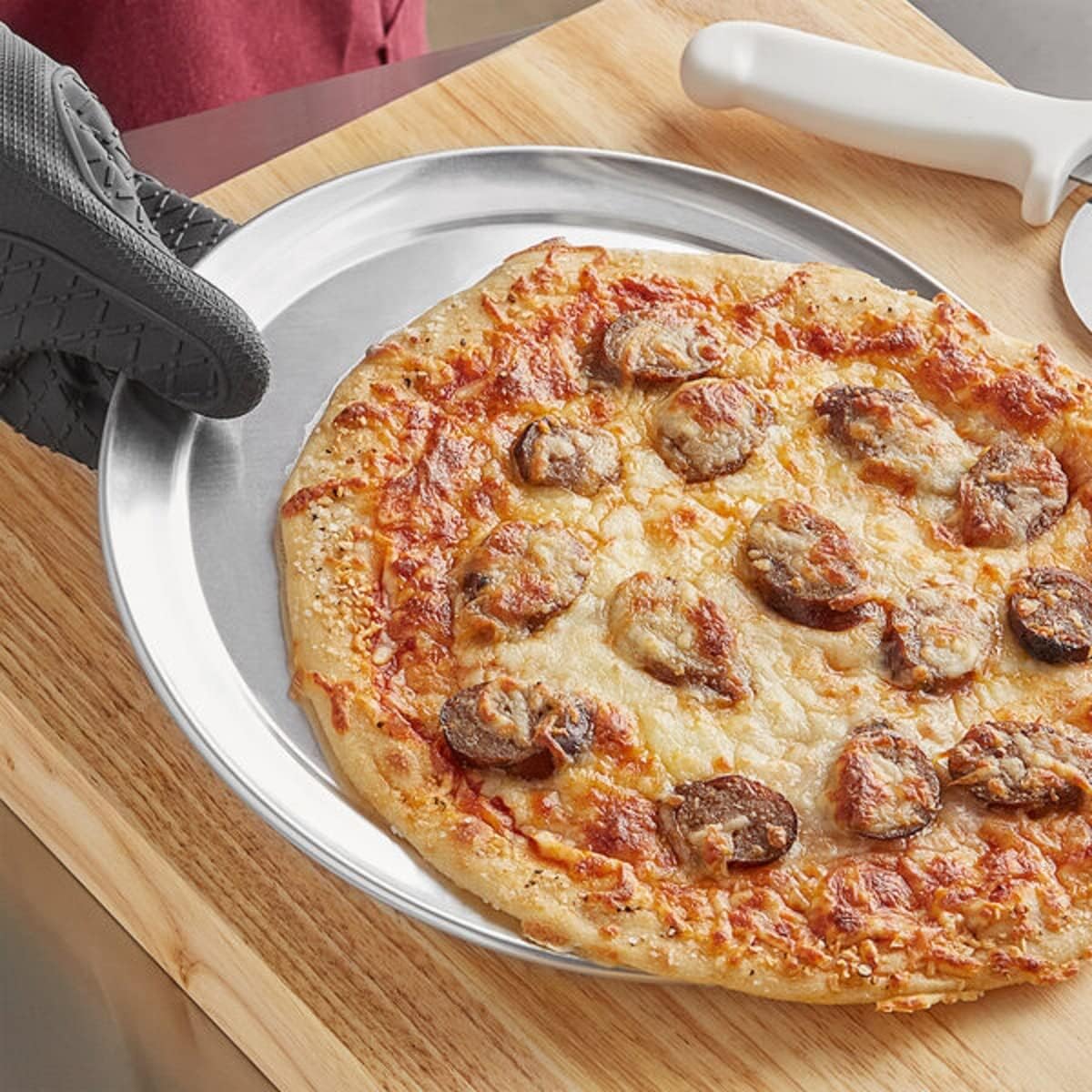 Round Pizza Bakeware TrueCraftware- Pizzeria 12” Tray Pan Home & Round Set Tray Pizza Baking Tray Wide Aluminum 3 Pan Rim- Kitchen Restaurants of Tray for Pizza Baking