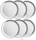 Round 6 TrueCraftware- Tray Pan Kitchen 15” Tray Restaurants Pizza of Coupe Style Bakeware Pizzeria for Pizza Pan Baking Tray Pizza Round Home Baking Aluminum Tray Set - &