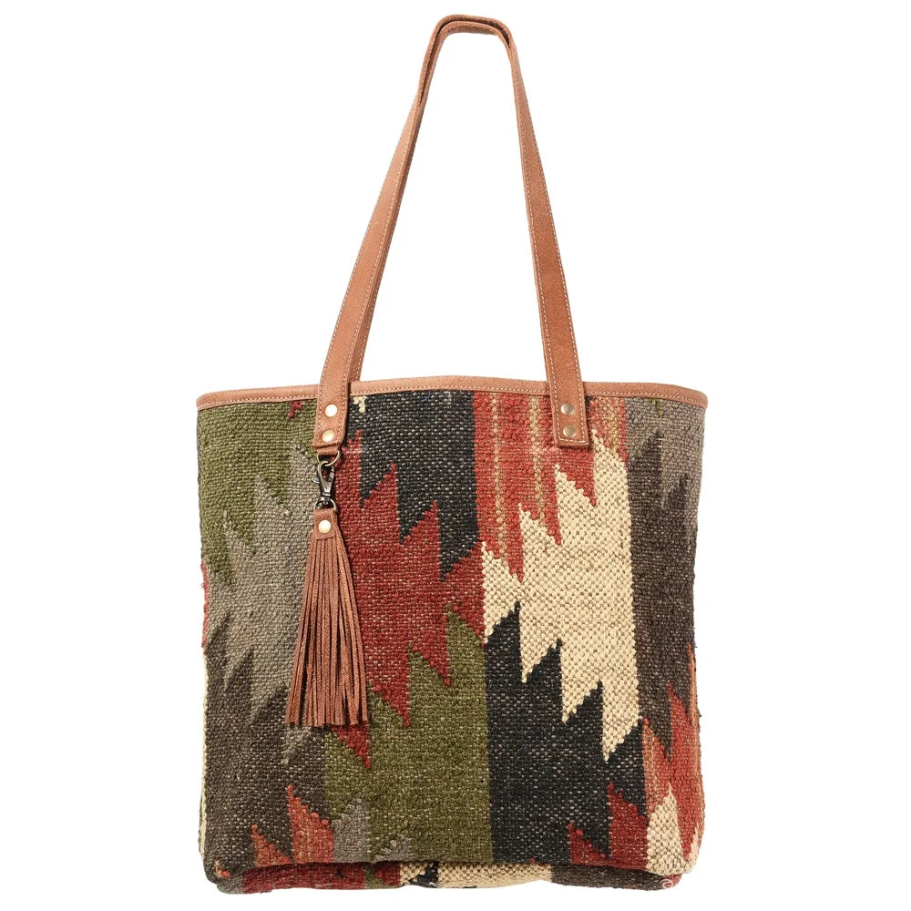 purse Genuine OHLAY women Wool TOTE KB bag western handbag Upcycled KB345 Leather