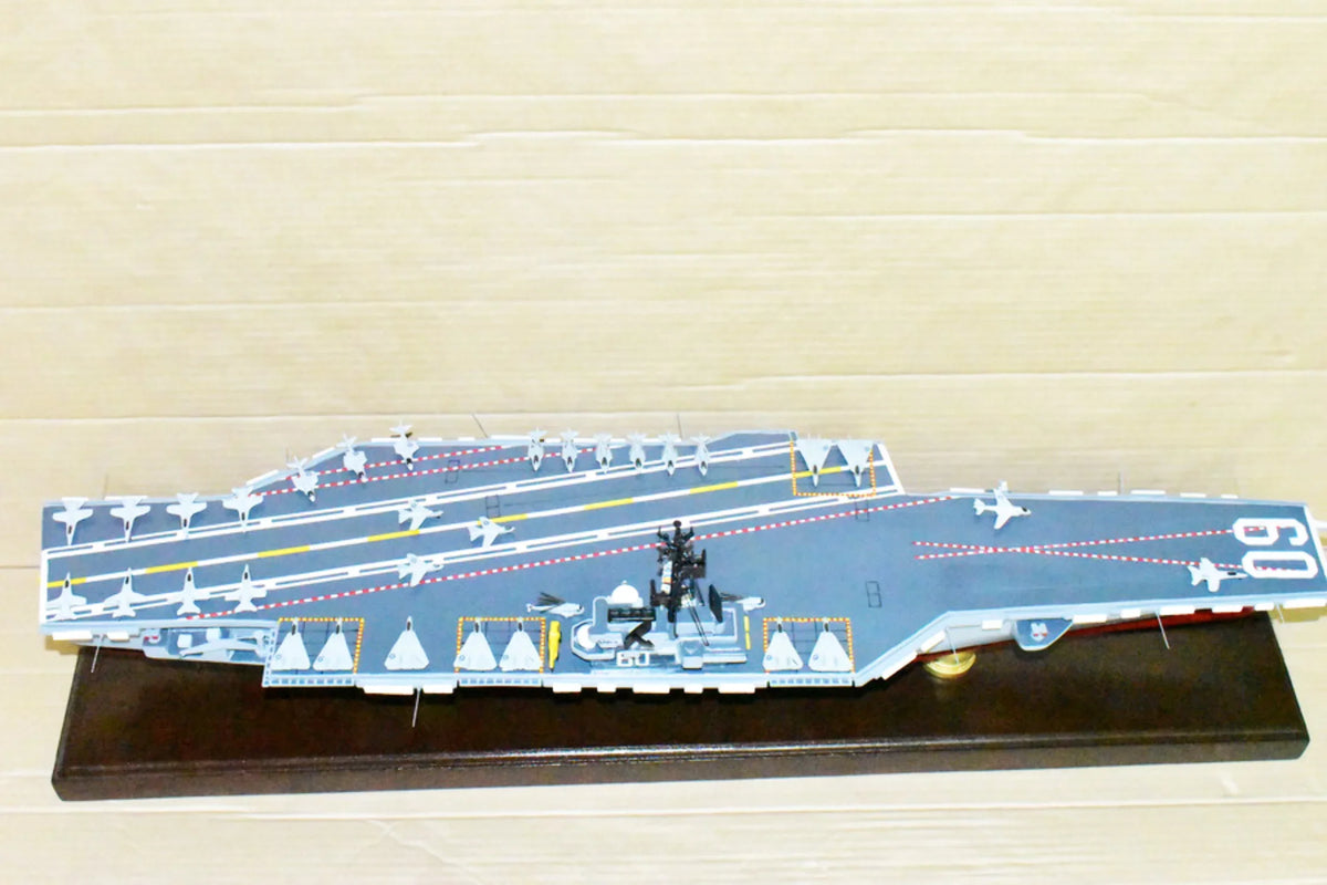 Aircraft CV-60 Model,Navy,Scale Model,Mahogany,Forrestal Class Saratoga USS Carrier