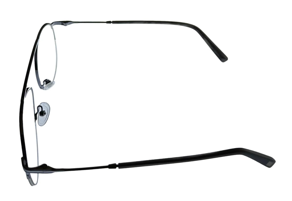Aviator Rimless Gunmetal York J359. New Mens Metal 53mm Jones Eyewear Frame.