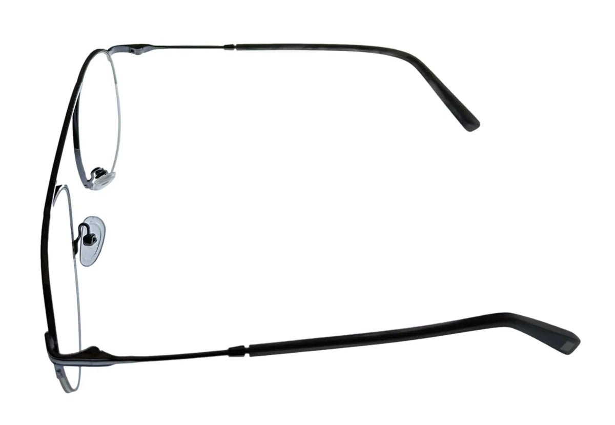 Aviator Rimless Gunmetal York J359. New Mens Metal 53mm Jones Eyewear Frame.
